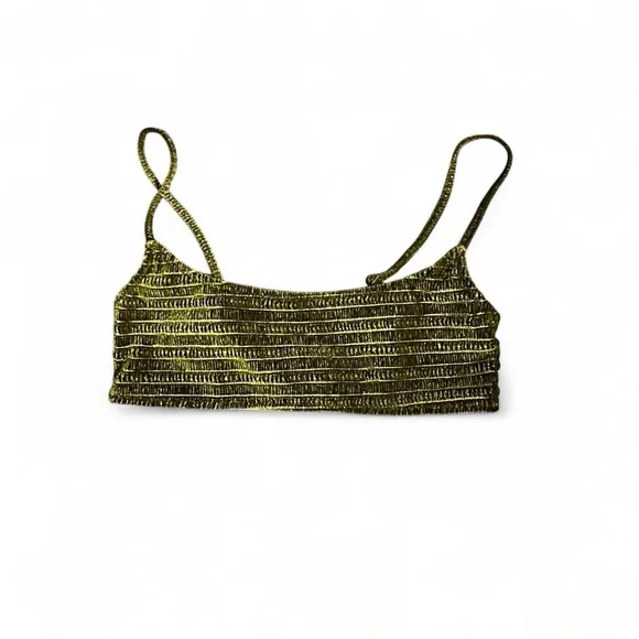 Triangl Swimwear Olive Green Bikini Top NWT - Picture 1 of 2